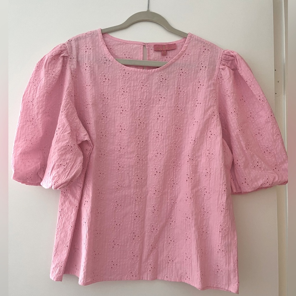 NWT Simply Southern Pink Eyelet Blouse XL